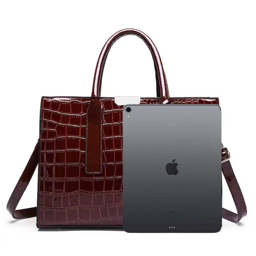 New York Croc-Print Carryall