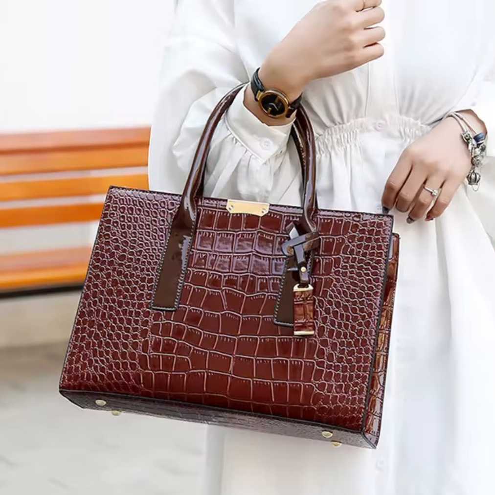 New York Croc-Print Carryall