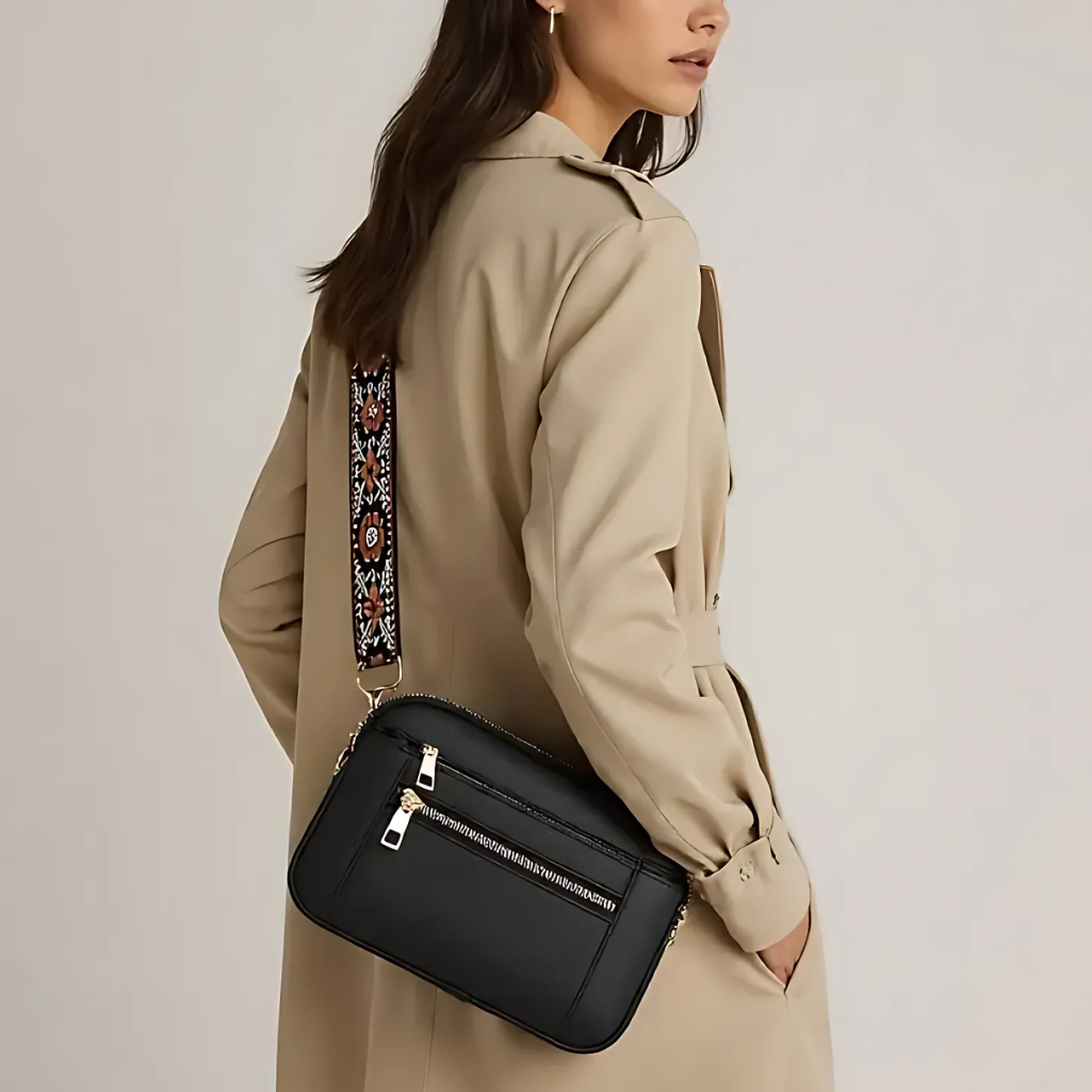 Pattern Strap Crossbody Bag