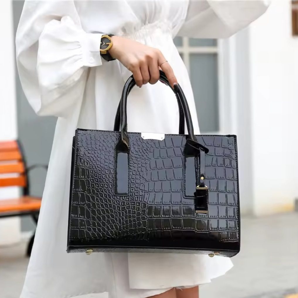 New York Croc-Print Carryall