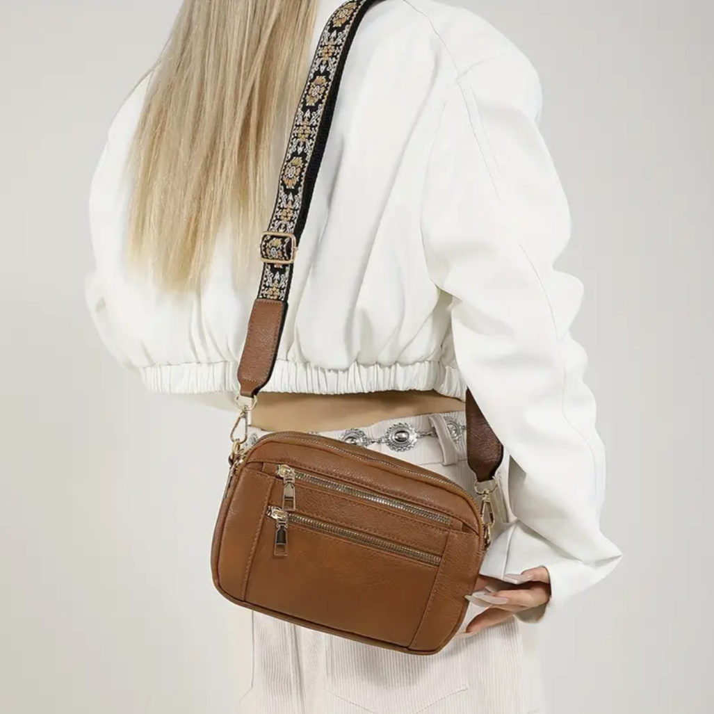 Pattern Strap Crossbody Bag