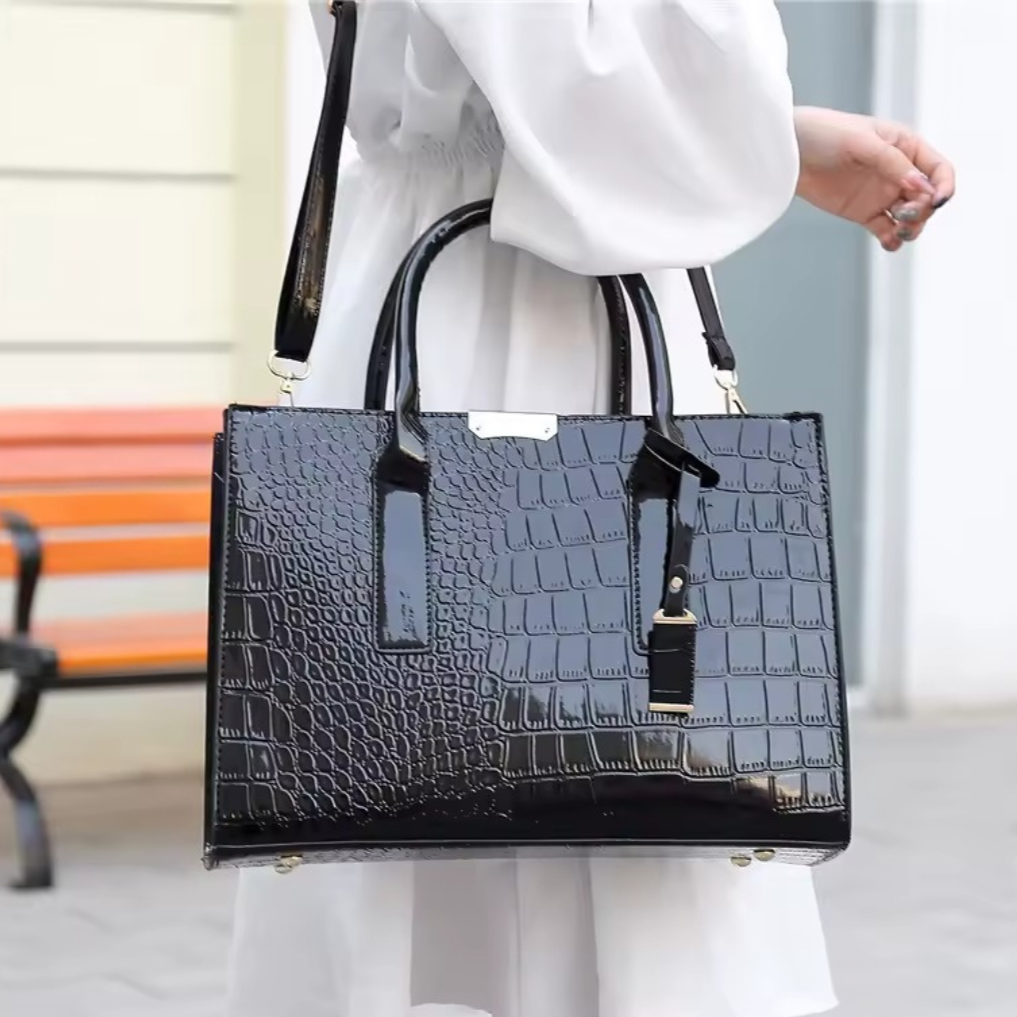 New York Croc-Print Carryall