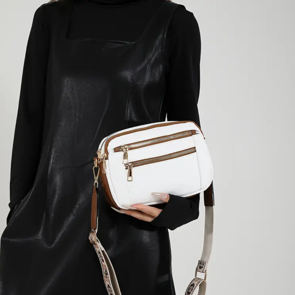 Pattern Strap Crossbody Bag