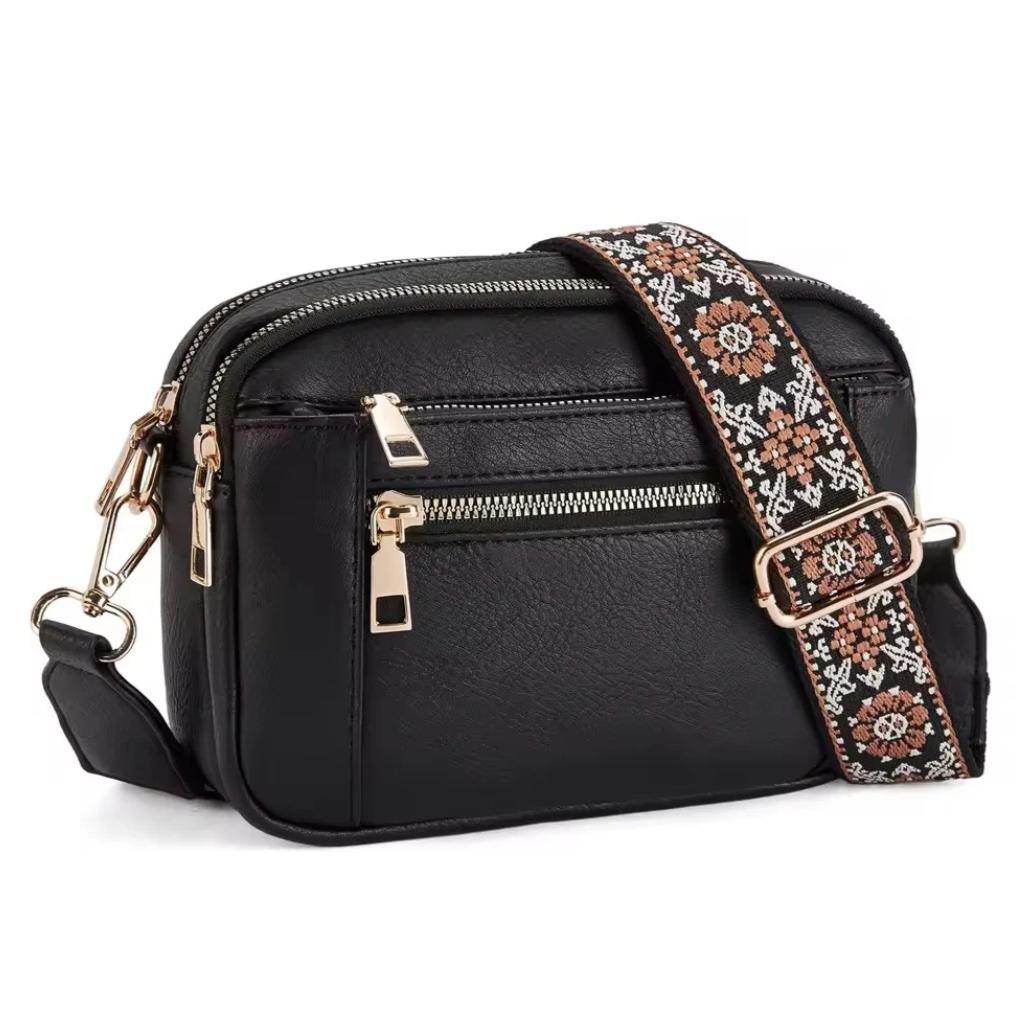 Pattern Strap Crossbody Bag
