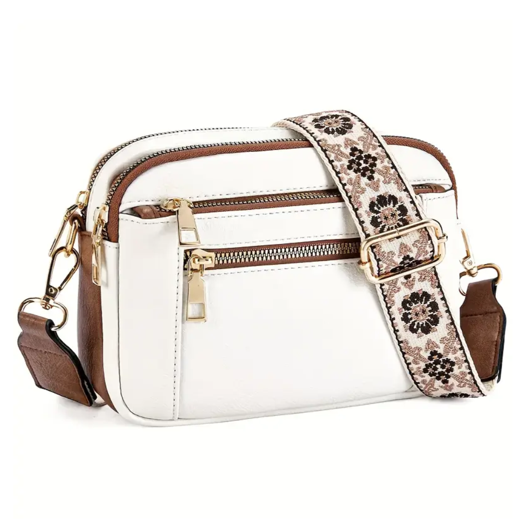 Pattern Strap Crossbody Bag