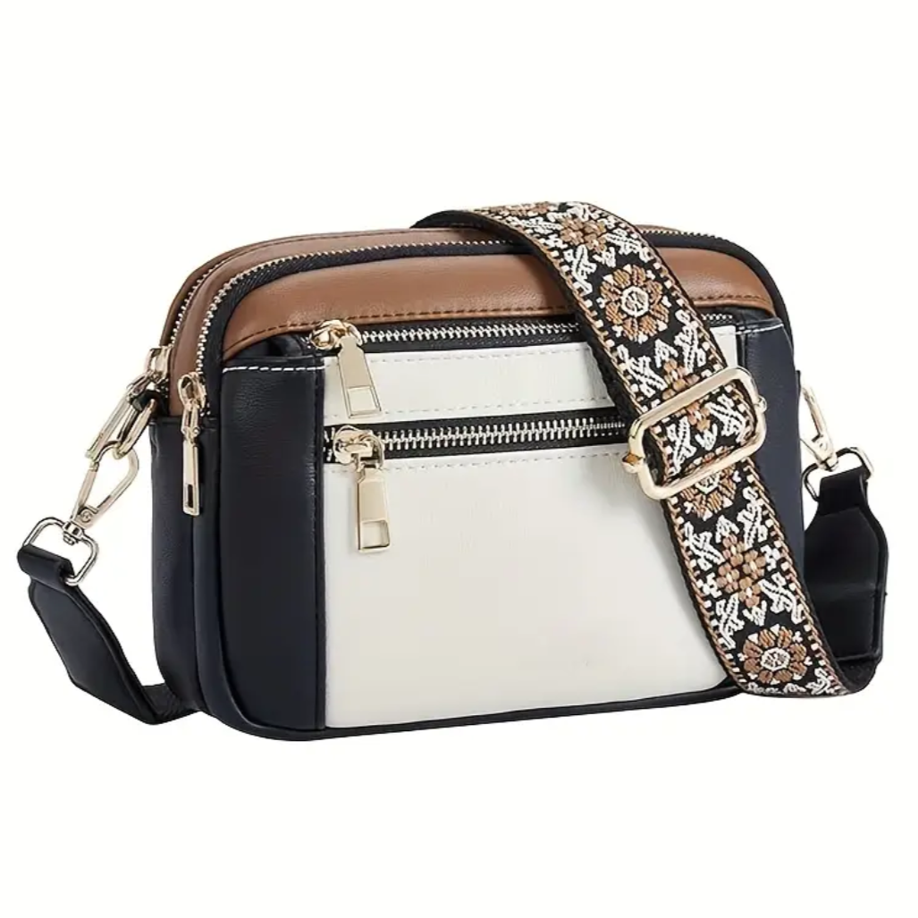 Pattern Strap Crossbody Bag
