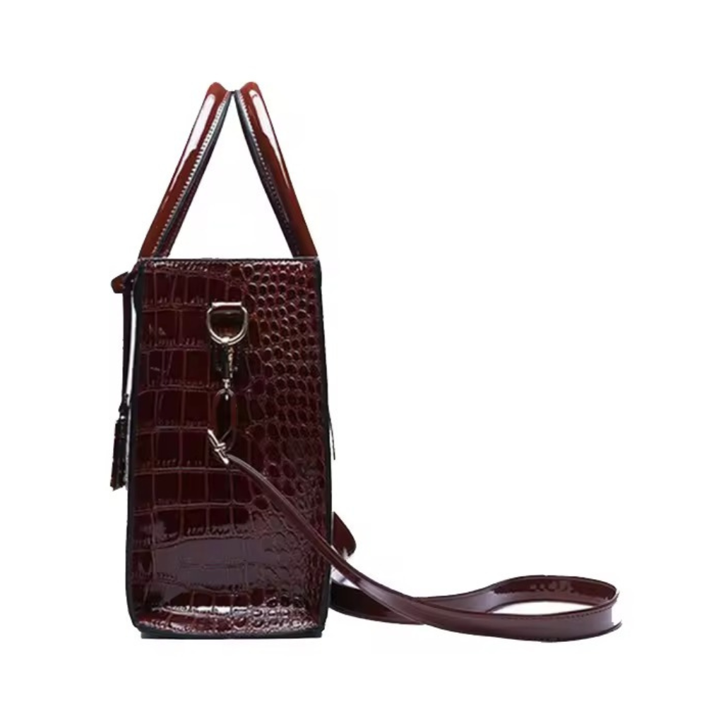 New York Croc-Print Carryall