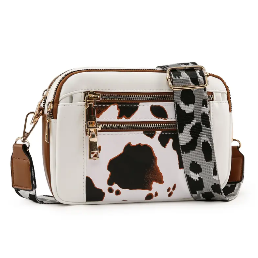 Pattern Strap Crossbody Bag