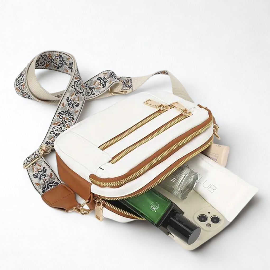 Pattern Strap Crossbody Bag