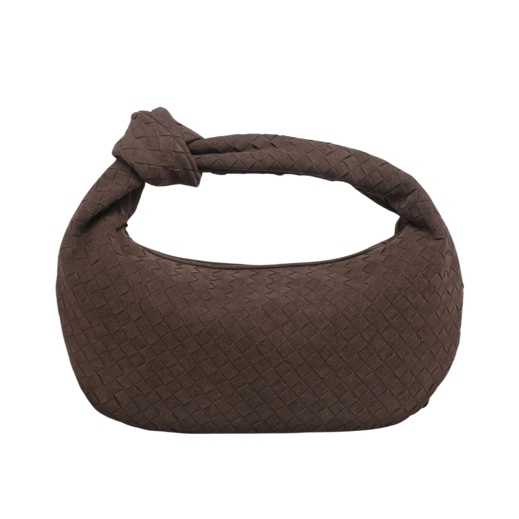 Knotted Suede Shoulder Bag