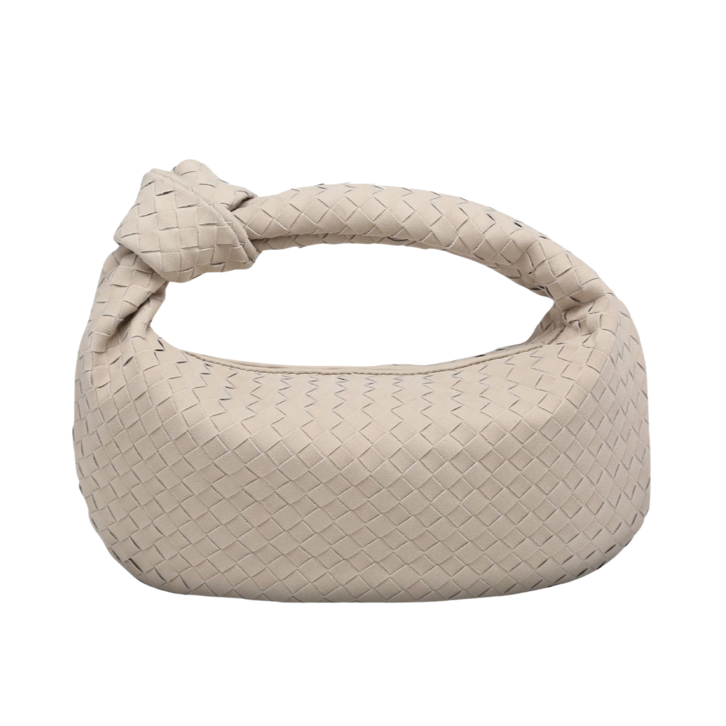 Knotted Suede Shoulder Bag