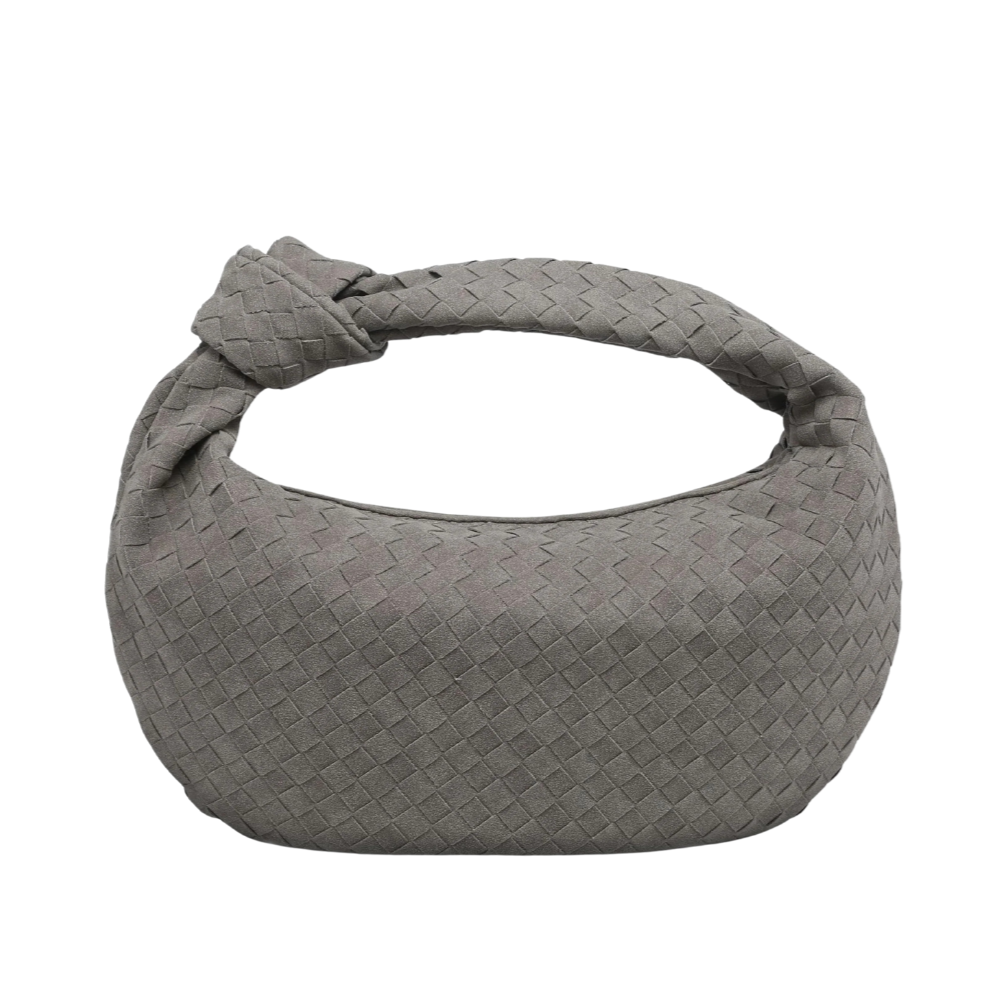Knotted Suede Shoulder Bag