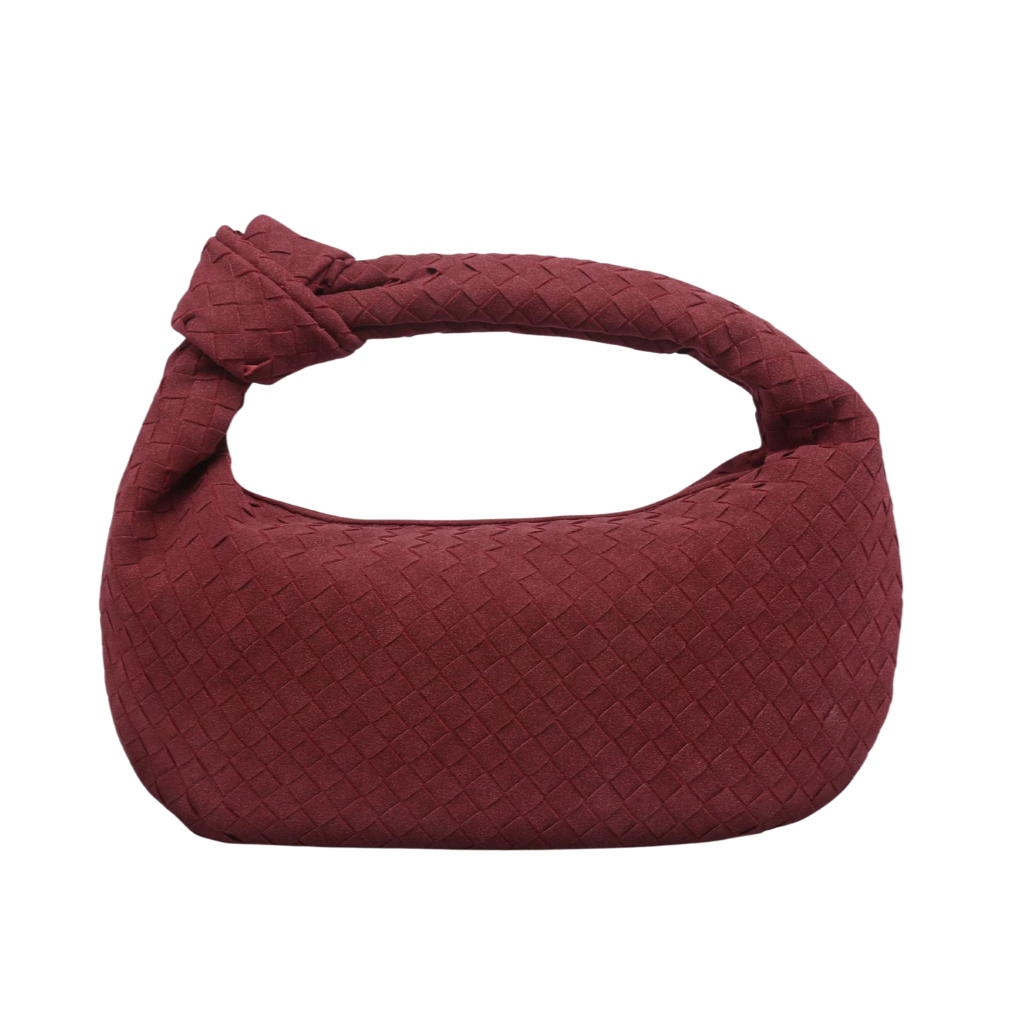 Knotted Suede Shoulder Bag