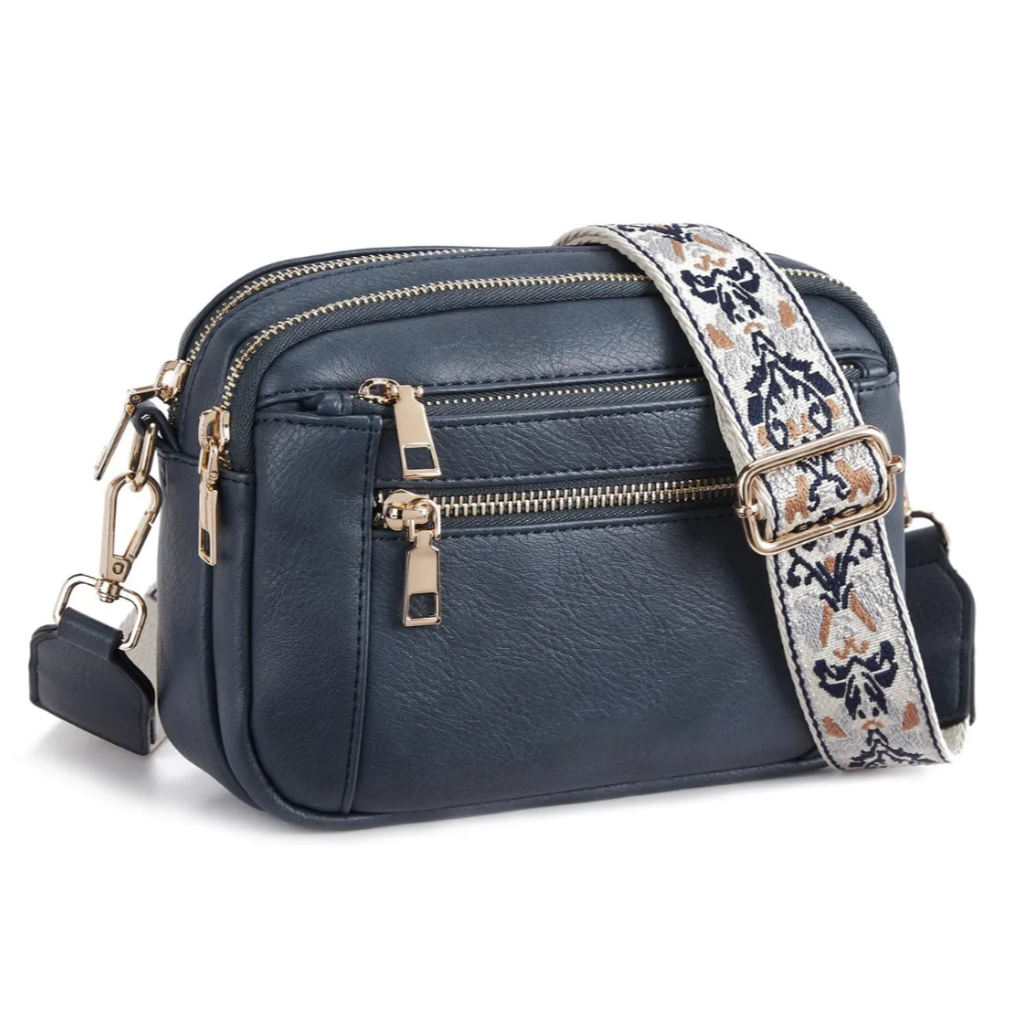 Pattern Strap Crossbody Bag