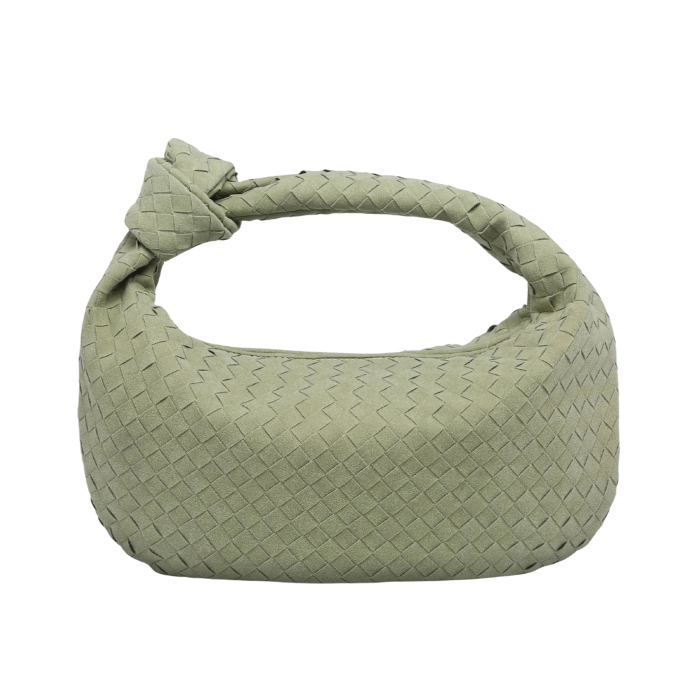 Knotted Suede Shoulder Bag