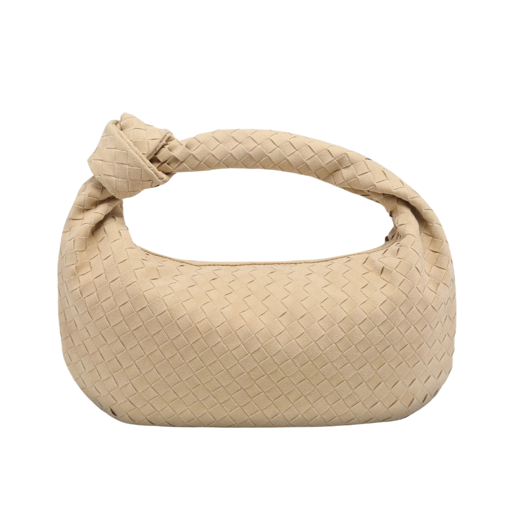 Knotted Suede Shoulder Bag